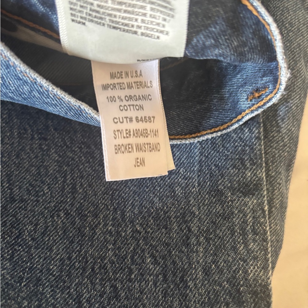 Agolde Women's Straight Leg Blue Jeans like new - Picture 8 of 11
